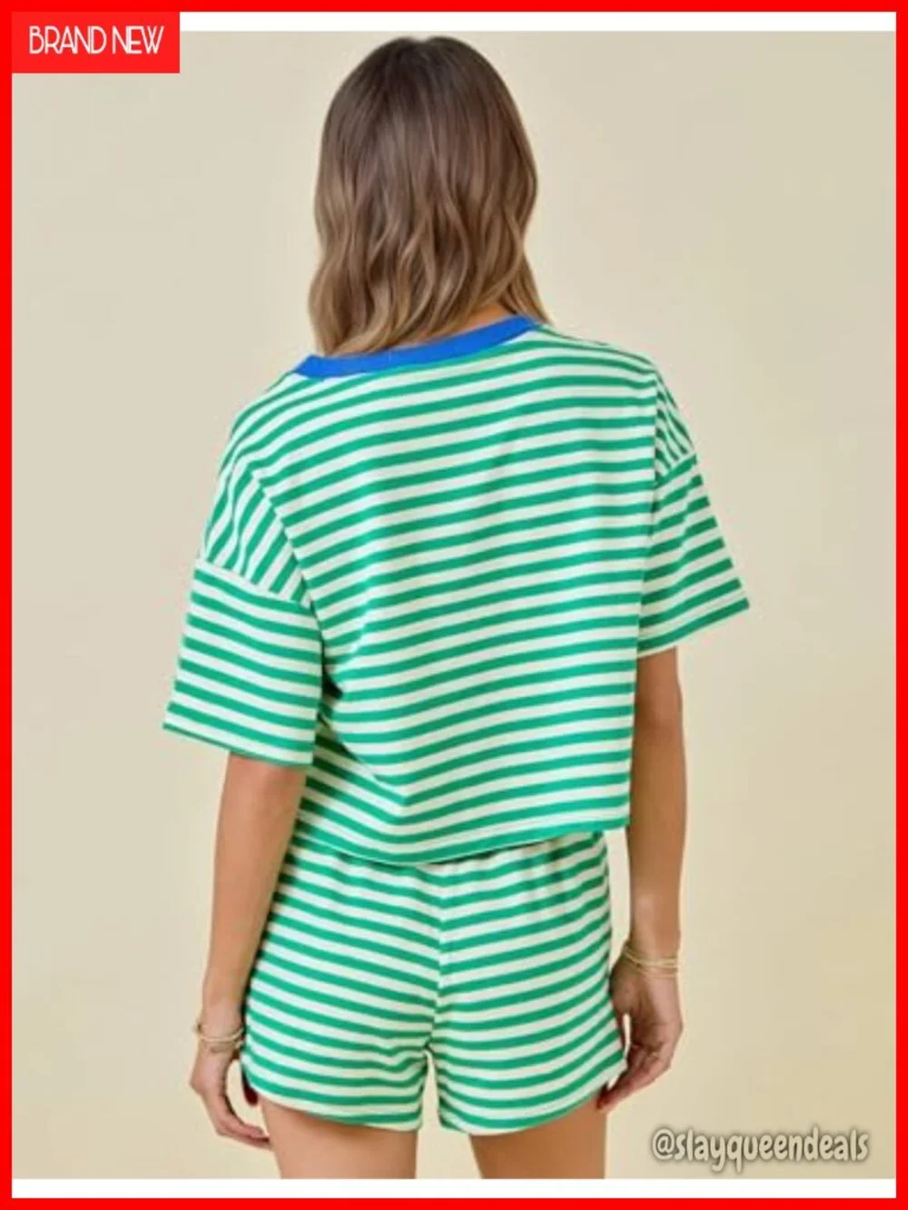 Striped 2 Piece Lounge Sets Matching Shorts and Top Pajamas Set